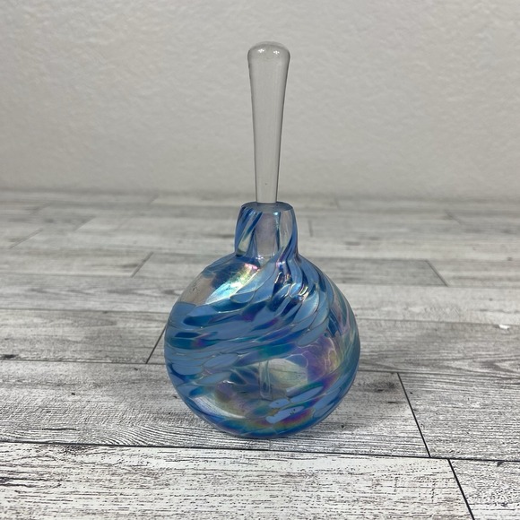 Nuance New Orleans Studio Art Glass Perfume Bottle Opalescent Stopper 1990s - Picture 5 of 8